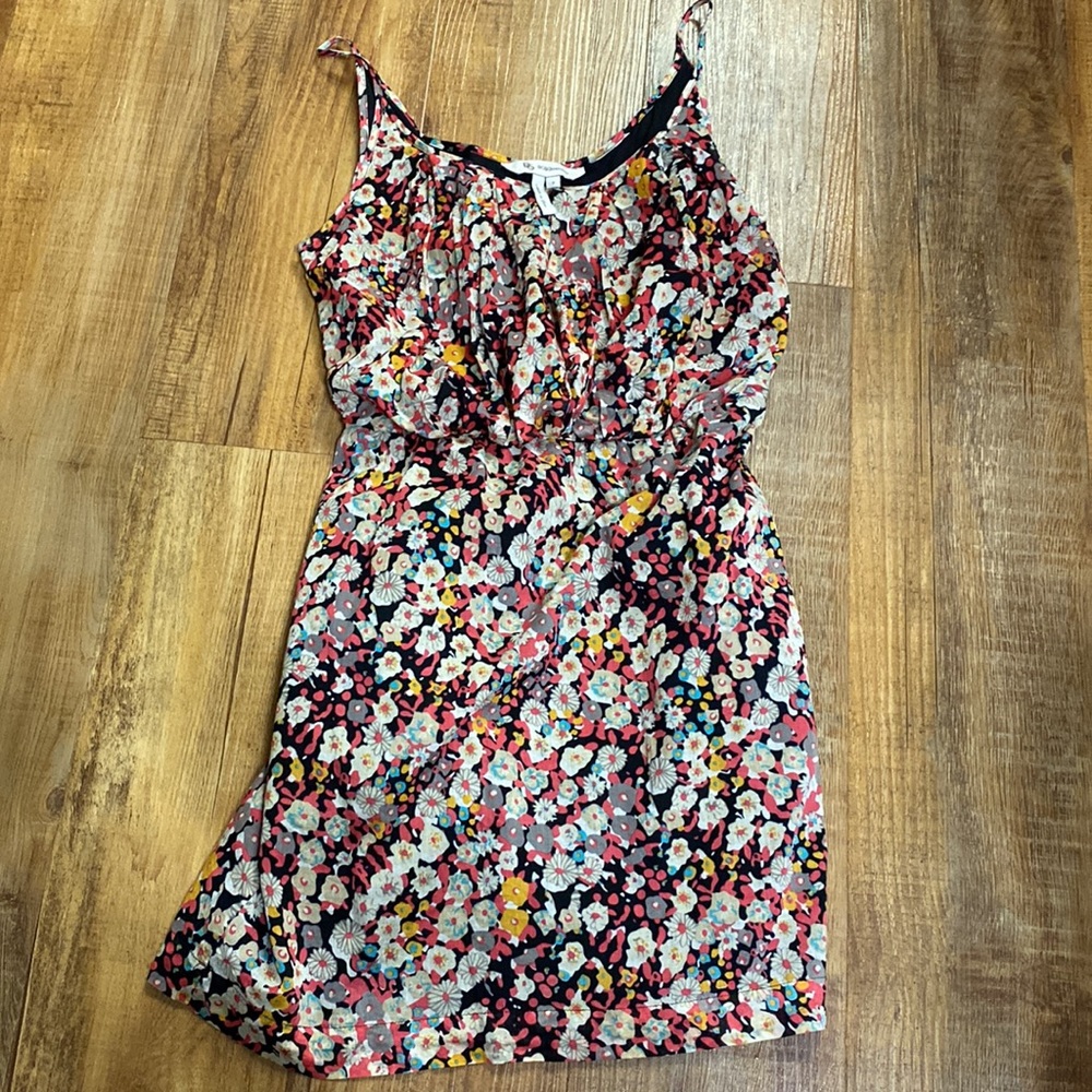 BCBGeneration floral spaghetti strap dress with pockets size small